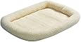 MidWest 40224 24-By-18-Inch Quiet Time Bolster Pet Bed, Fleece