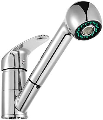 Kitchen Faucet with Sprayer By Samxu,Single Handle Sink Faucet Pull Out Polished Chrome
