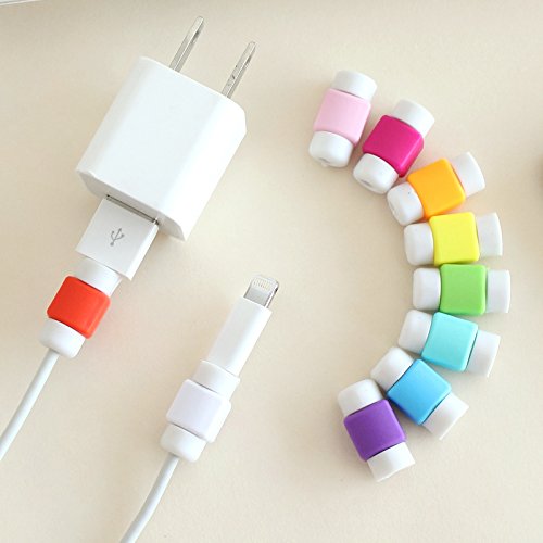 Pack of 8, pamiso colorful data cable saver protector for apple u…