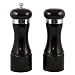 Salt and Pepper Shakers Set - Stainless Steel/ Black