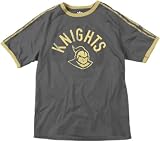 Central Florida Knights Vintage T-Shirt: adidas Charcoal Retro 3 Stripe NCAA Raglan T-Shirt