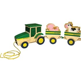 Learning Curve John Deere - Wooden Animal Fun Ride