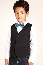 3 Piece Autograph Pure Cotton Shirt Bow Tie Waistcoat Set