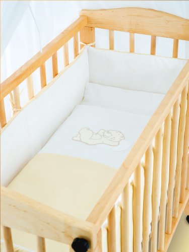 Imagen 2 de FabiMax cuna de colecho PRO, incluye textil de cuna Patricia completo crema, colchón SILVER