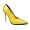 4 1/2 Inch Sexy Stiletto Shoe Classic Pump Shoe WIth Pointed-Toe Yellow Patent Size: 7