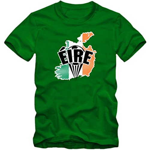 Irland EM 2016 #1 T-Shirt | Éire | Fußball | Herren Fanshirt | Trikot | Nationalmannschaft, Farbe:Hellgrün (Kelly Green L190);Größe:S