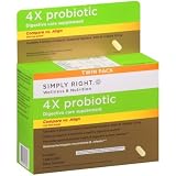 Simply Right 4x Probiotic Digestive Care Supplement, 84 Caps, 3 months supply