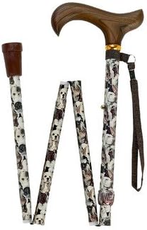 Petite Folding Single Point Cane Color: Dog