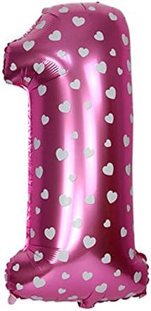 Anna Party Balloon Extra Large Colors High Quality Aluminum foil Balloons Wedding Birthday Celebration Figure Letters Eco Friendly Decorations Multi Color(Rose-Red + #1)