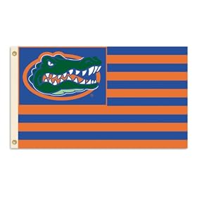 NCAA Florida Gators 3-by-5 Foot Flag Logo with Stripes with Grommets