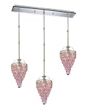 Pecaso Lighting 8712-S RO-ST Cubix Pendant with Strass Swarovski Crystal