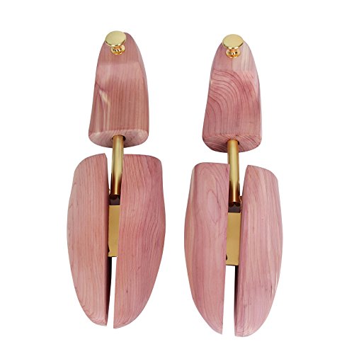 Songmics Cedar Shoe Tree Shoe Shaper with Brass-plated Knob Men's 6-13