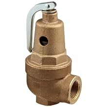 Apollo Valve 10-600 Series Bronze Safety Relief Valve, ASME Hot Water, 50 psi Set Pressure, 1" NPT Female