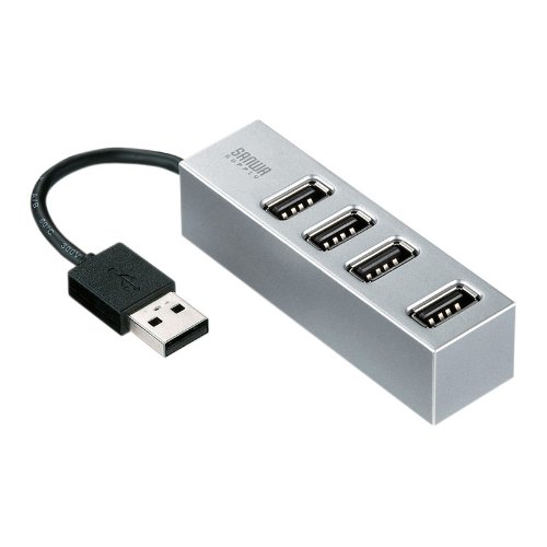 SANWA SUPPLY USB-HUB251SV 4ポートUSB2.0ハブ(シルバー)