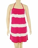 Roxy Cover Up, Zebra Lily Braided Straps Tie Dyed Pink Punch M