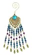 7" Peacock Themed Beaded Dangle Christmas Ornament