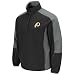 NFL Washington Redskins Determination Adult Long Sleeved Lightweight Performance Pullovr Jacket, Black/Storm Gray, Large