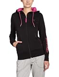 PUMA Damen Kapuzenjacke Pumascript Sweat, black-rose violet, XL, 821666 01