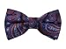 100% Silk Woven Navy and Red Paisley Quiver Self-Tie Bow Tie