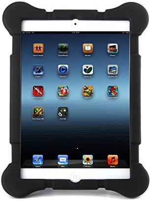 iQualite Case for iPad 4/3/2 - Kids Fun Play Silicone Portable Light Weight Shockproof Drop Proof Armor Protective Cover Case for Apple Ipad 4 Ipad 3 Ipad 2 Black/Red