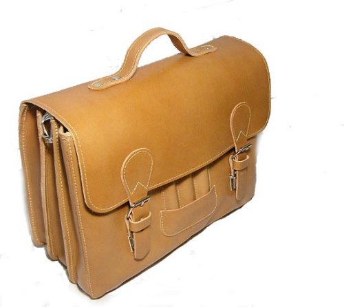 Aktentasche Aktenkoffer Schultasche Lehrertasche Umhängetasche - Sattelleder-Rindleder -Nr.40- made in Germany in über 100 jähriger Handwerkstradition BRAUN Maße: innen ca. 38x14x30