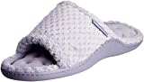 Isotoner Women's Popcorn Terry Open Toe Slippers Slides