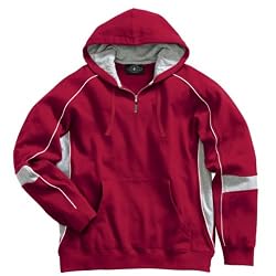Victory Hooded Sweatshirt, Red/Grey/White