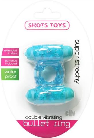 Shots Dbl Vib Bullet Ring Blue