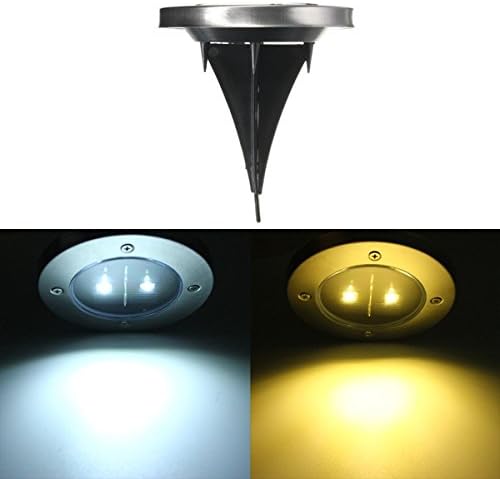 OAGTECH Solar Powered LED Ground Light Outdoor Garden Path Landscape Pathway Fence Yard Lamp (Color Warm White)