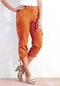 Jessica London Plus Size Capris, Linen Blend