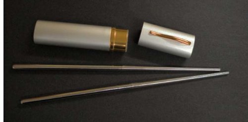Collapsible Stainless Steel Chopsticks with Case #C0852S