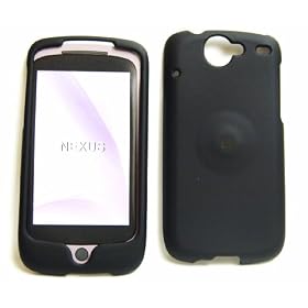 New Black Rubber Texture HTC Nexus One Snap on Cell Phone Case