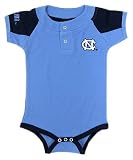 North Carolina Infant Lead Off Baseball Onesie,Light Blue,6-12 Month