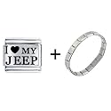 I Heart My Jeep Italian Charm Bracelet