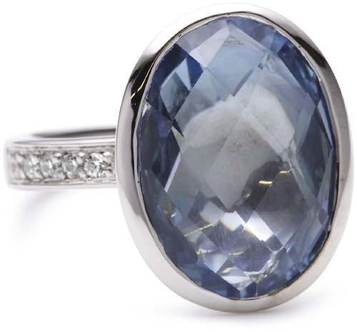 Viventy Damen-Ring 925 Sterling Silber 12 Zirkonia Wei&szlig; 1 synth. Aquamarin Gr. 52 (16.6) 7 Preisvergleich