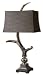 Uttermost 34-Inch Tall Stag Horn Table Lamp with Dark Shade