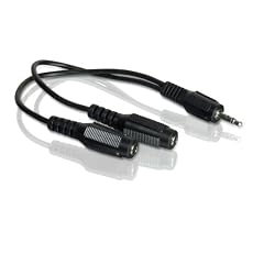Philips SWA 2151 W/10 Kopfh�rer-Zweifachverteiler (3,5 mm Stecker-2x 3,5 mm Buchse) 0,2 m schwarz