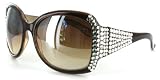 SGY030 Fashion Sunglasses from LZ New York with Hand-Inlaid, Genuine Swarovski Crystals and Large Lenses for Glamorous and Stylish Women