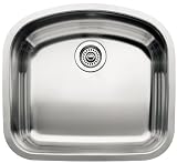 Blanco BL440249 Platinum Series BlancoWave 10-Inch Undermount Deep Single Bowl, Satin Polished