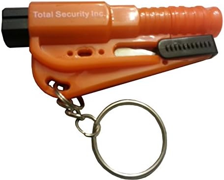 Total Security VT 3-in-1 Self Rescue Emergency Tools, Whistle Blower, Seat Belt Cutter & Car Window Breaker - Lightweight & Portable Life-saving Preparedness Tool + FREE PDF - Assist Passengers & Motorists who are in Danger Situations