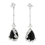 Vintage Dangle Earrings W/black Onyx & White CZs