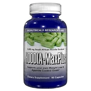 Hoodia-Max Plus - 90 Capsules 5,000 mg 100% PURE and CERTIFIED South African Hoodia Gordonii Appetite Suppressant Weight Loss Diet Pills