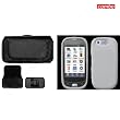 Samsung Highlight T749 Combo Trans. Clear Silicon Skin Case + Black Horizontal Leather Pouch for Samsung Highlight T749 + Free LiveMyLife Wristband