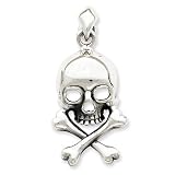 Sterling Silver Skull And Bones Pendant