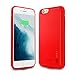 iPhone 6+ Plus/ 6S+ Plus Silicone Battery Case Ultra Slim NOHON 2800mAh Portable Protective Charging Case for Apple iPhone 6+ Plus/ 6S+ Plus 5.5 inch (Red)