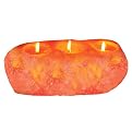 Natural Himalayan Crystal Salt Candleholder - 3 Candle