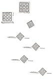 Solid 14k White Gold and Individual Diamonds Cufflinks, Tie Tac and Stud Set