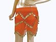ORANGE HIP SCARF BELLY DANCE COSTUME WRAP BELT COIN