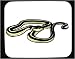 Mouse Pad with garter, reptile, snake, yellow, black