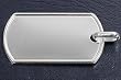 Silver Cubic Zirconia Dog Tag Pendants, Size: 51mm x 29mm
